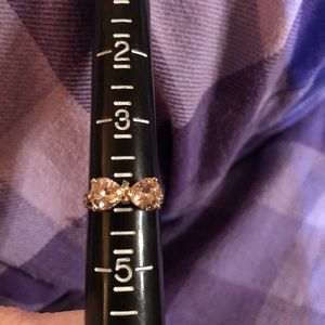 Vintage 10 Kt gold Pink Ice Ring